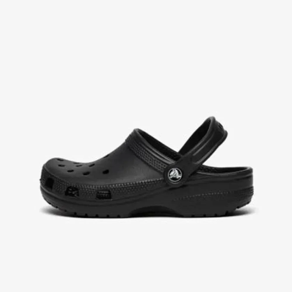 Crocs Kids Black Classic Pull On Back Straps Clog Size C9